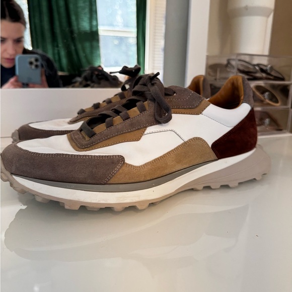 Magnanni Brown & White Onyx Water Resistant Sneaker - Picture 3 of 14
